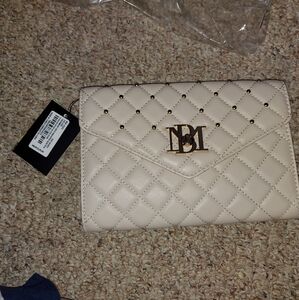 Badgley Mischka Studded Diamond Quilted Crossbody Bag Purse
